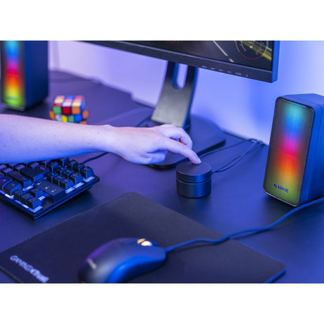 Trust GXT 611 Wezz Illuminated 2.0 RGB Speaker Set Altavoces para PC (negro, LED RGB)