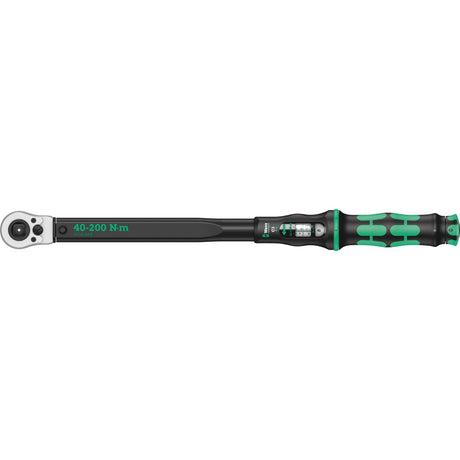Llave dinamométrica ajustable Wera click-torque c 3 push r l (negro verde, 40-200 nm)