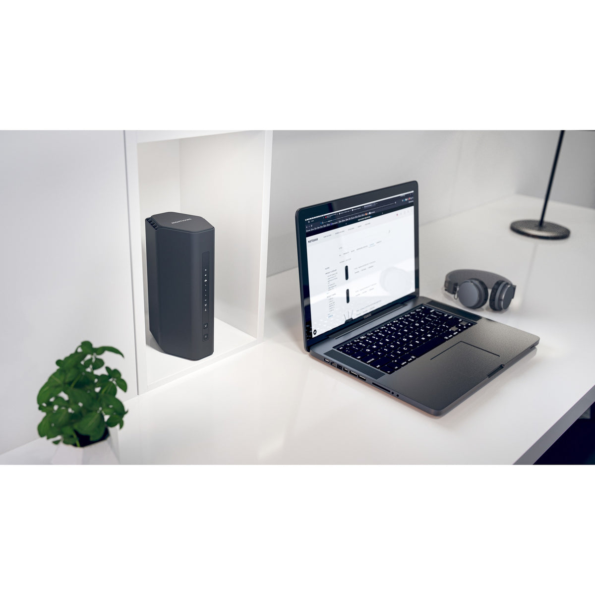 Enrutador netgear nighthawk wifi 7 rs200 (negro)