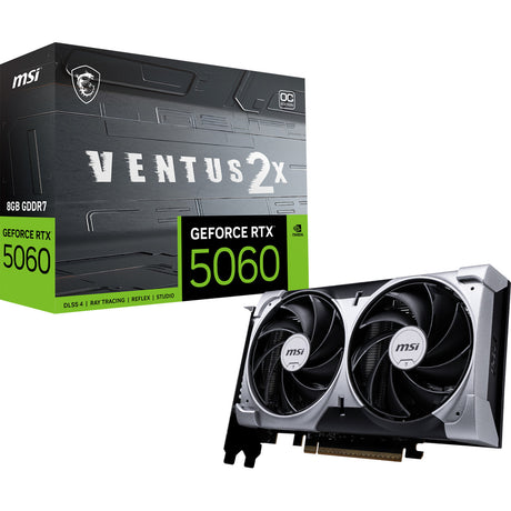 Tarjeta gráfica MSI GeForce RTX 5060 8G Ventus 2x OC (3x Display Port, 1x HDMI)