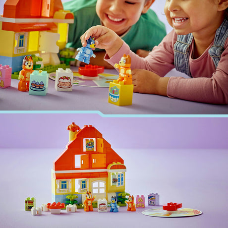 Lego ® duplo® bluey: la casa de bluey y su familia con juego de memoria - 10459
