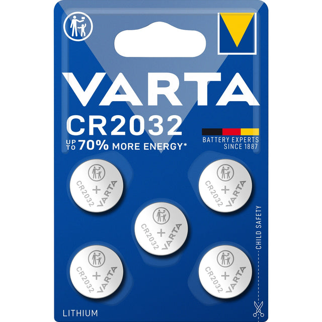 Varta bateria tipo moneda cr2032 litio 3v 5 blister