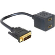 Delock adaptador dvi 25 - 2x hdmi (65069)