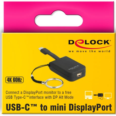 Delock USB-C > llavero con adaptador de mini puerto de pantalla (negro, 4k 60 hz)