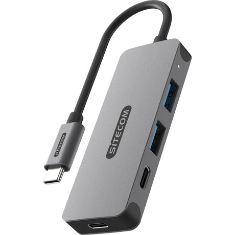 Sitecom USB-C a 2x USB-A + 2x USB-C concentrador USB (gris)