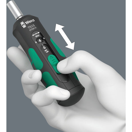 Destornillador dinamométrico Wera 7515 Kraftform de velocidad segura (negro verde, 2-6 nm)