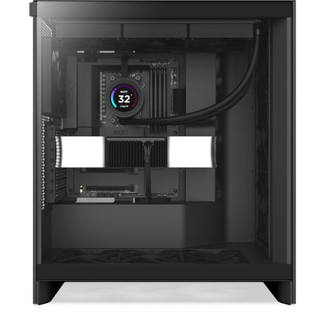 Carcasa midi tower nzxt h7 flow (2024) (negro | 2x USB-A | 1x USB-C | vidrio templado)