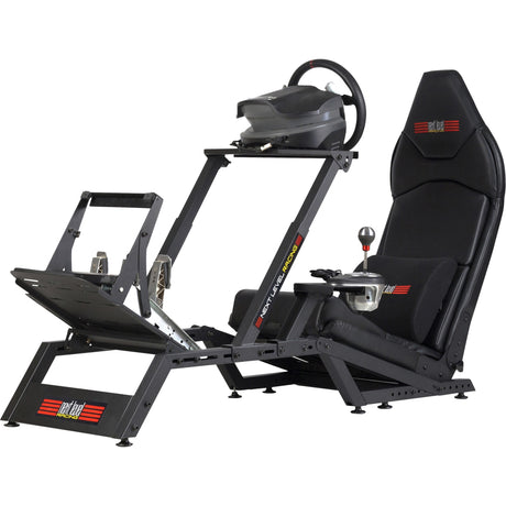 Simulador de carreras de cabina de simulador f-gt formula y gt de carreras de siguiente nivel (negro (mate))