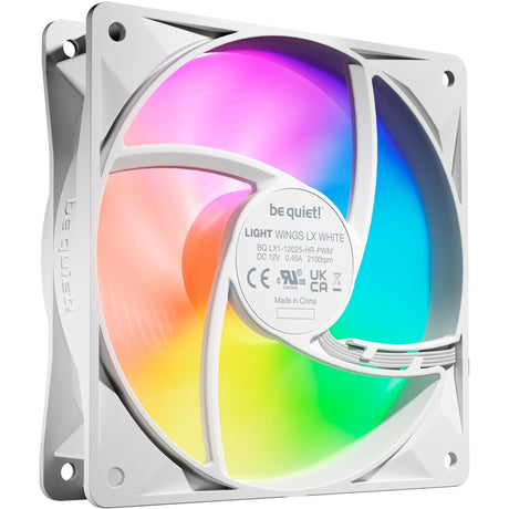 ¡Tranquilizarse! Light Wings lx pwm ventiladores de caja rgb de alta velocidad (blanco, 3 piezas, 120 x 120 x 25 mm)