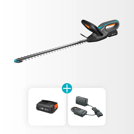 Set cortasetos a batería gardena easycut 55 18v (gris turquesa, 14735-20, batería y cargador incluidos)