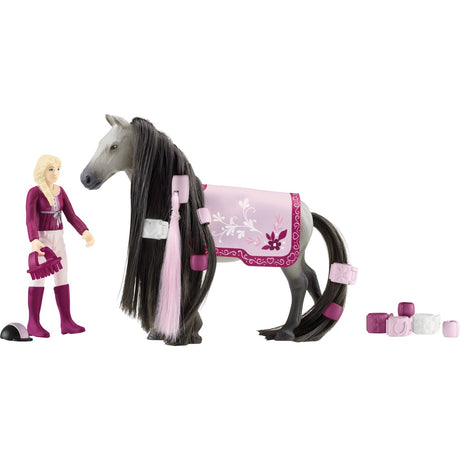 Schleich club de caballos las bellezas de sofia - figura de juego del set inicial de sofia polvoriento (42584)