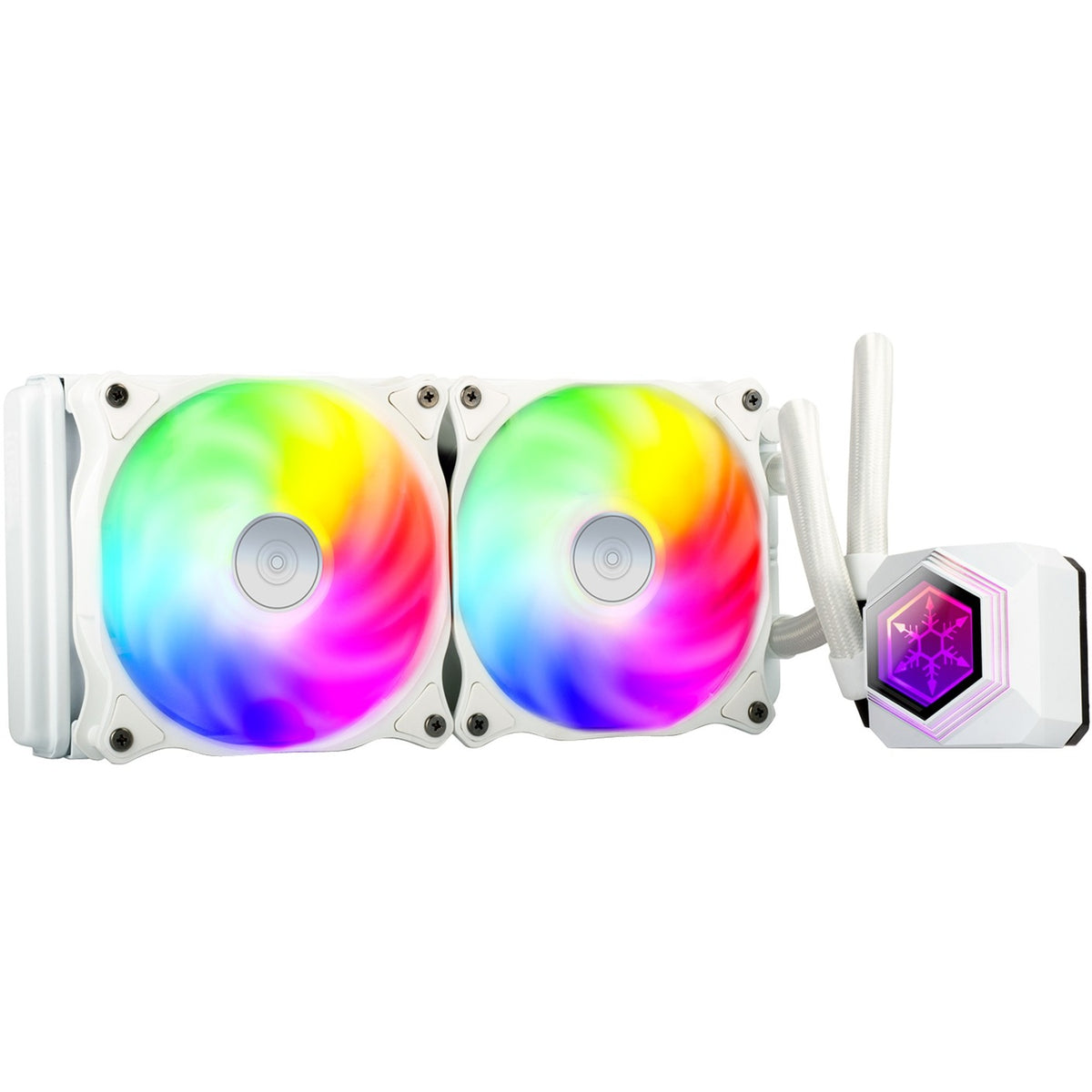 Silverstone sst-pf240w-argb-v2 refrigeración por agua (blanco, incl. controlador rgb)