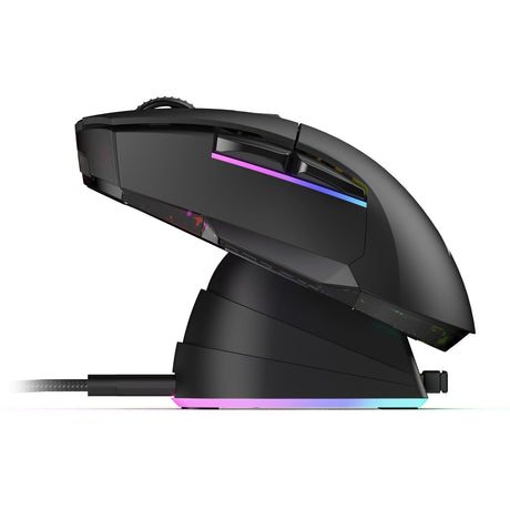 Ratón para juegos Sharkoon Skiller sgm50w (negro, 400 - 6400 dpi, LED rgb)