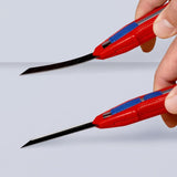 Knipex cutix cortador de cajas de cuchillos universal (rojo azul, incl. 2 hojas de cuchillo)
