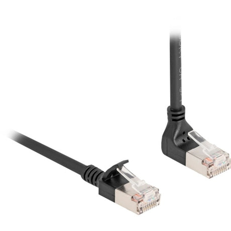Delock cable de red rj45 cat.6a s ftp delgado 90° en ángulo hacia arriba cable recto de 5 m (negro)