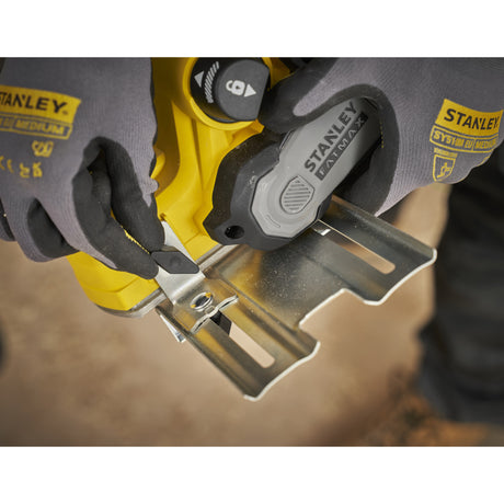 Cepilladora eléctrica sin escobillas Stanley fatmax v20 18v (negro amarillo, batería y cargador no incluidos)