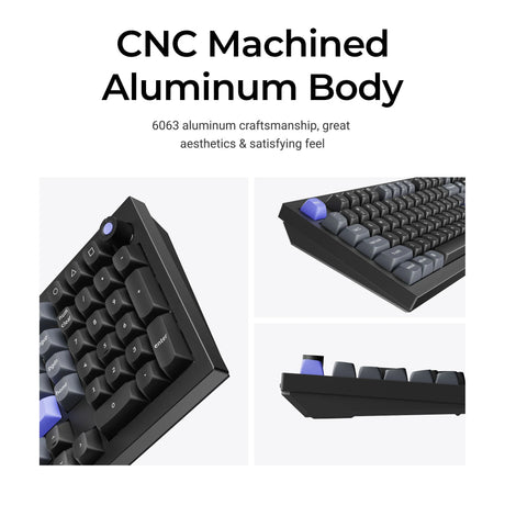 Teclado con interruptor magnético Keychron q5 he 8k (blanco, diseño estadounidense (qwerty), lima ultrarrápido, 96%, leds rgb, pbt de doble disparo osa, intercambio en caliente, perilla)