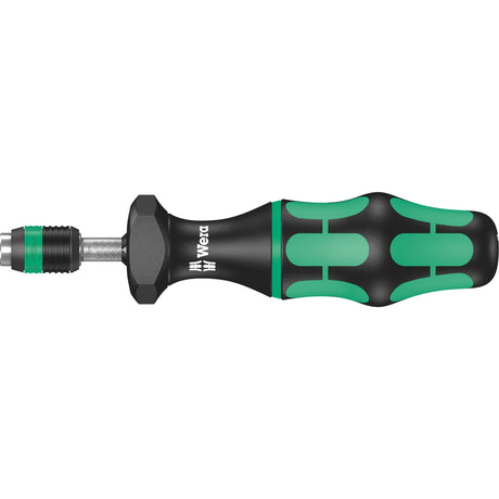 Llave dinamométrica con destornillador dinamométrico ajustable Kraftform Wera serie 7400 (verde negro, 0,3 a 1,2 nm, con soporte de cambio rápido Rapidaptor)