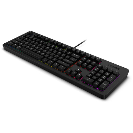 Teclado para juegos Lenovo legion k310 rgb (negro, diseño estadounidense (qwerty), membrana, 100%, interruptor de membrana, rgb, usb)