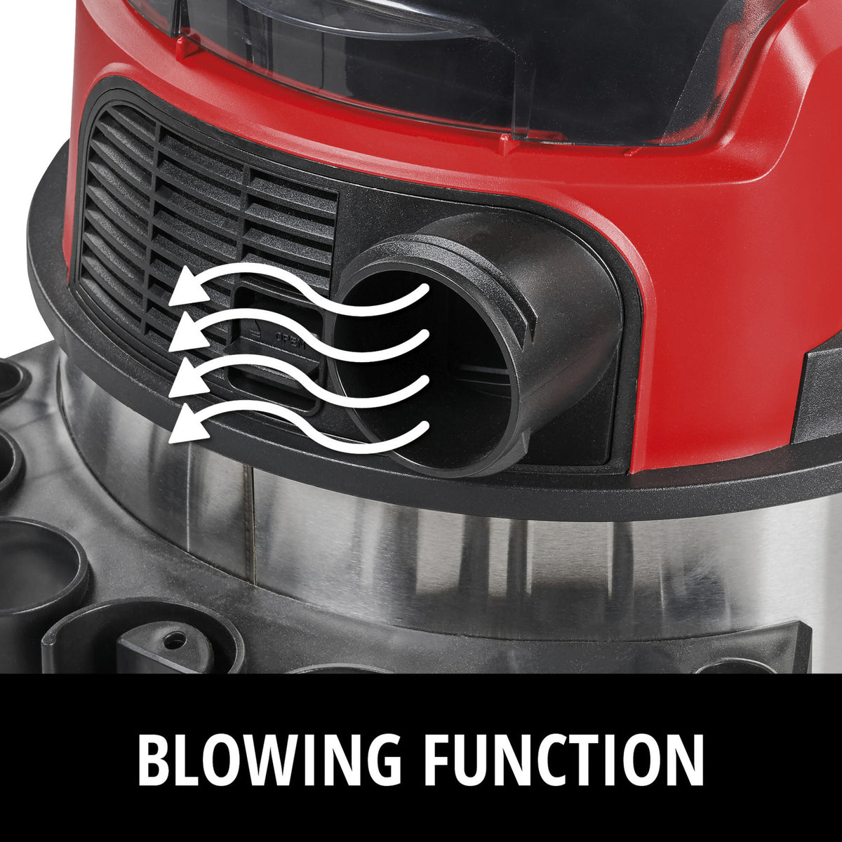 Aspirador en seco y húmedo a batería Einhell te-vc 36 25 li s-solo aspirador en seco y húmedo (acero inoxidable rojo, batería y cargador no incluidos)