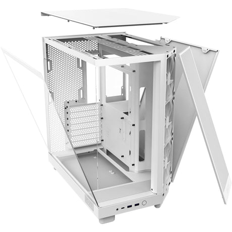 Carcasa midi tower nzxt h6 flow (blanco | 2x USB-A | 1x USB-C | vidrio templado)