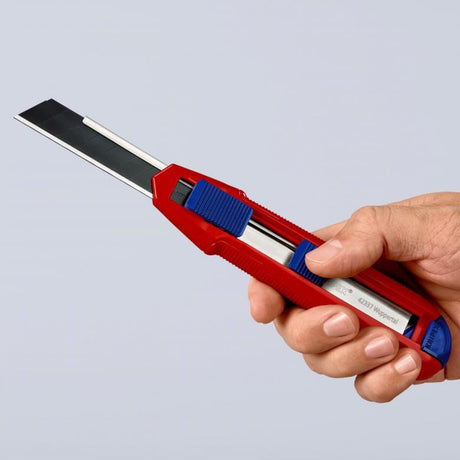 Knipex cutix cortador de cajas de cuchillos universal (rojo azul, incl. 2 hojas de cuchillo)