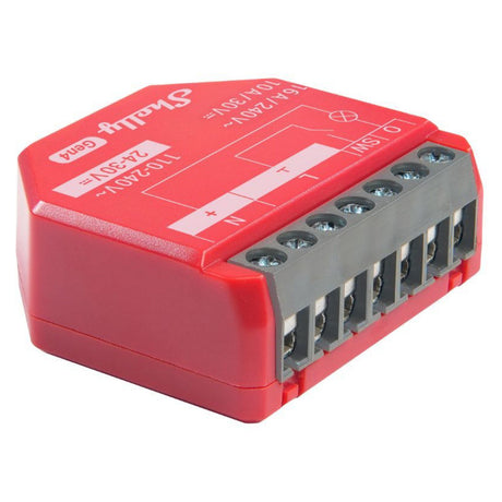 Shelly 1pm gen4 relevo (rojo, bluetooth, wi-fi)