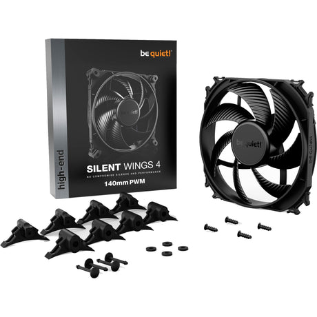 ¡Tranquilizarse! ventilador de caja Silent Wings 4 pwm (negro, 140 x 140 x 25 mm)