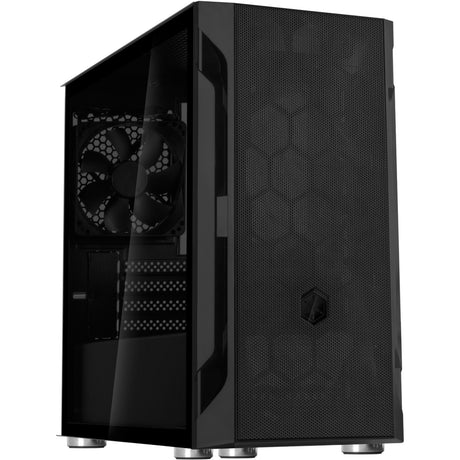 Carcasa midi tower Silverstone sst-fah1mb-g (negro | 3x USB-A | vidrio templado)