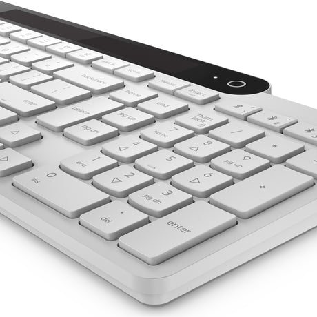 Teclado Bluetooth de carga automática Lenovo 800 (blanco, diseño de EE. UU. (QWERTY), émbolo, 100 %, interruptor de émbolo, Bluetooth 5.1, USB-C)