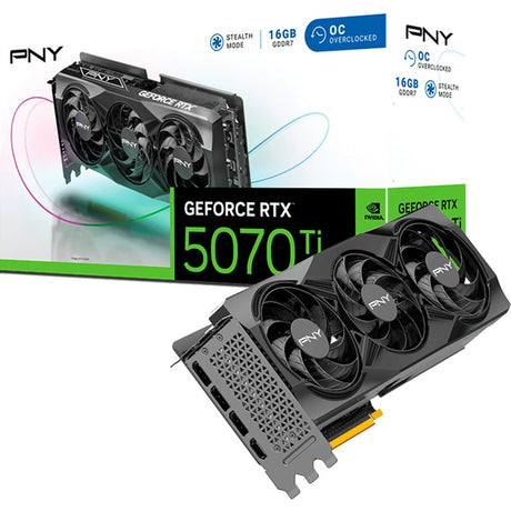 Tarjeta gráfica Pny Geforce RTX 5070 Ti OC (DLSS 4, 3x Display Port, 1x HDMI)