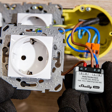 Controlador Shelly pm mini gen3 wifi bluetooth para hogar inteligente