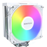 Enfriador de CPU Montech nx400 argb (blanco, PWM de 4 pines)