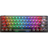 Teclado mecánico Ducky one 3 mini aura rgb (negro, diseño estadounidense (qwerty), marrón cereza mx, 60%, doble disparo abs, intercambio en caliente)