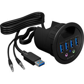 Hub USB Icy Box ib-hub1403a (negro)