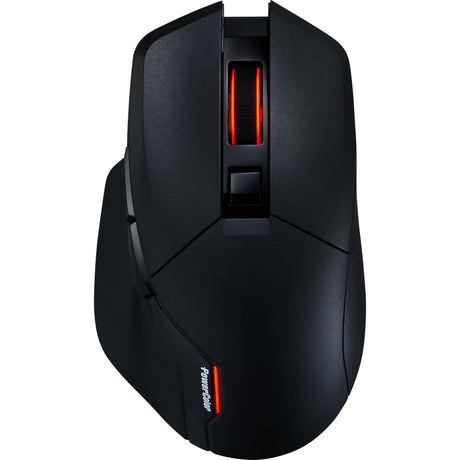 Ratón inalámbrico para juegos powercolor alphyn am10 (negro rojo, 100 - 26000 dpi, 8k, rgb, usb 2,4g bluetooth 5.2)