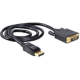 Delock adaptador de cable displayport a dvi (negro, 1 metro)