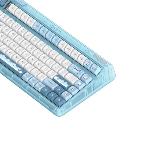 Teclado mecánico inalámbrico iqunix og80 wintertide (azul claro, diseño estadounidense (qwerty), iqunix moonstone, 80% (tkl), leds rgb, intercambiable en caliente, pbt, 2,4 ghz | bluetooth 5.1 | usb-c)