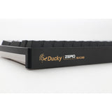 Teclado mecánico para juegos Ducky zero 6108 classic black rgb (negro, diseño estadounidense (qwerty), cherry mx2a blue, 100%, leds rgb, pbt de doble disparo, intercambio en caliente, 2,4 ghz | bluetooth | usb-c)