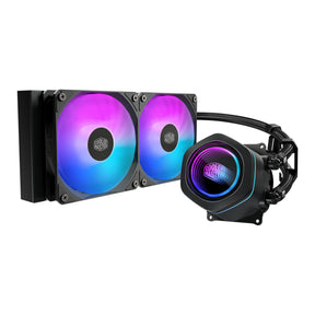 Cooler master masterliquid core nex 240 negro, refrigeración por agua (negro, argb)