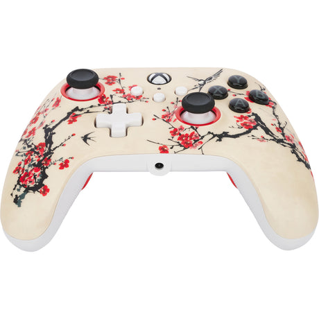 Controlador powera Advantage con cable para xbox series x|s - warrior's nirvana (magnolia white, xbox series x|s, xbox one, PC)