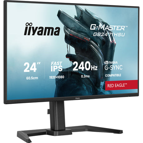 Monitor gaming Iiyama G-Master Red Eagle GB2471HSU-B1 23.8 (negro, 2x HDMI, display port, USB-A, USB-C, 240 Hz)