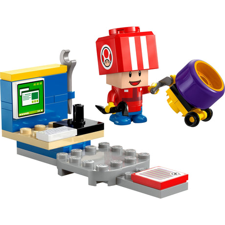Lego super mario - mario kart - juguete de construcción sapo (parada en boxes) (30702)