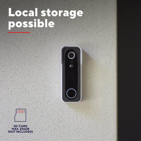 Trust doorcam-3000 timbre con cámara WiFi inteligente (blanco negro, WiFi 2,4 GHz)