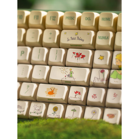 Teclado mecánico para juegos Iqunix f97 floral date rgb (verde, diseño estadounidense (qwerty), rojo gateron, 96%, LED rgb, intercambiable en caliente, pbt, 2,4 ghz | bluetooth 5.1 | usb-c)