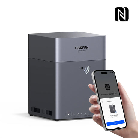 Ugreen nasync dh4300 plus (gris, 1x 2.5GBE, HDMI, USB-C)
