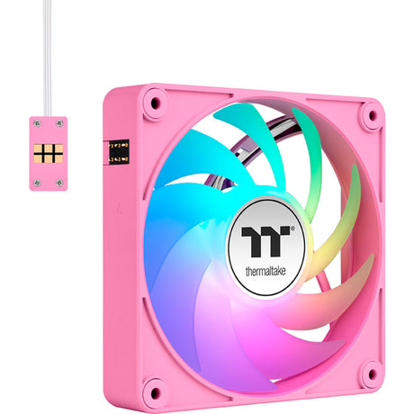 Thermaltake ct120 ex argb sync ventilador de refrigeración para pc rosa (paquete de 3 ventiladores) ventiladores de caja (rosa, 3 piezas, 120 x 120 x 25 mm, pwm)