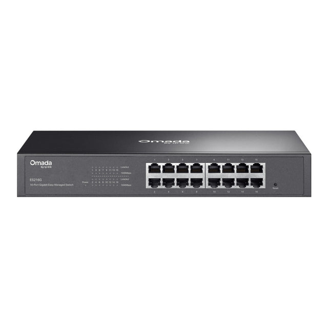 Tp-Link Omada ES216G Conmutador Gigabit de fácil administración de 16 puertos (negro)