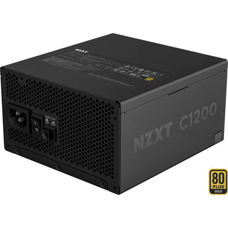 Fuente de alimentación modular nzxt c1200 gold atx 3.1 de 1200 vatios (negro, 1x 12v-2x6, 3x pcie)