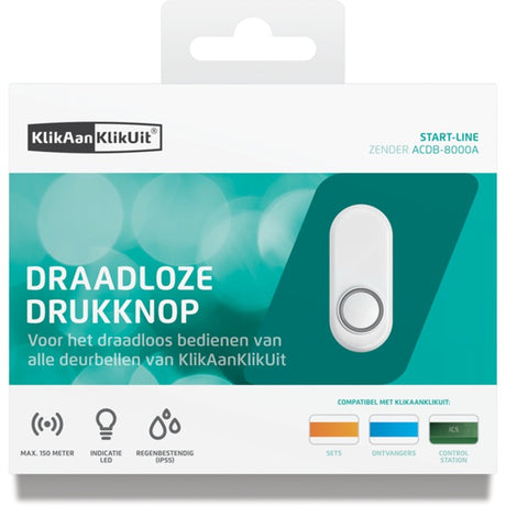 Klikaanklikuit acdb-8000a - timbre inalámbrico - blanco